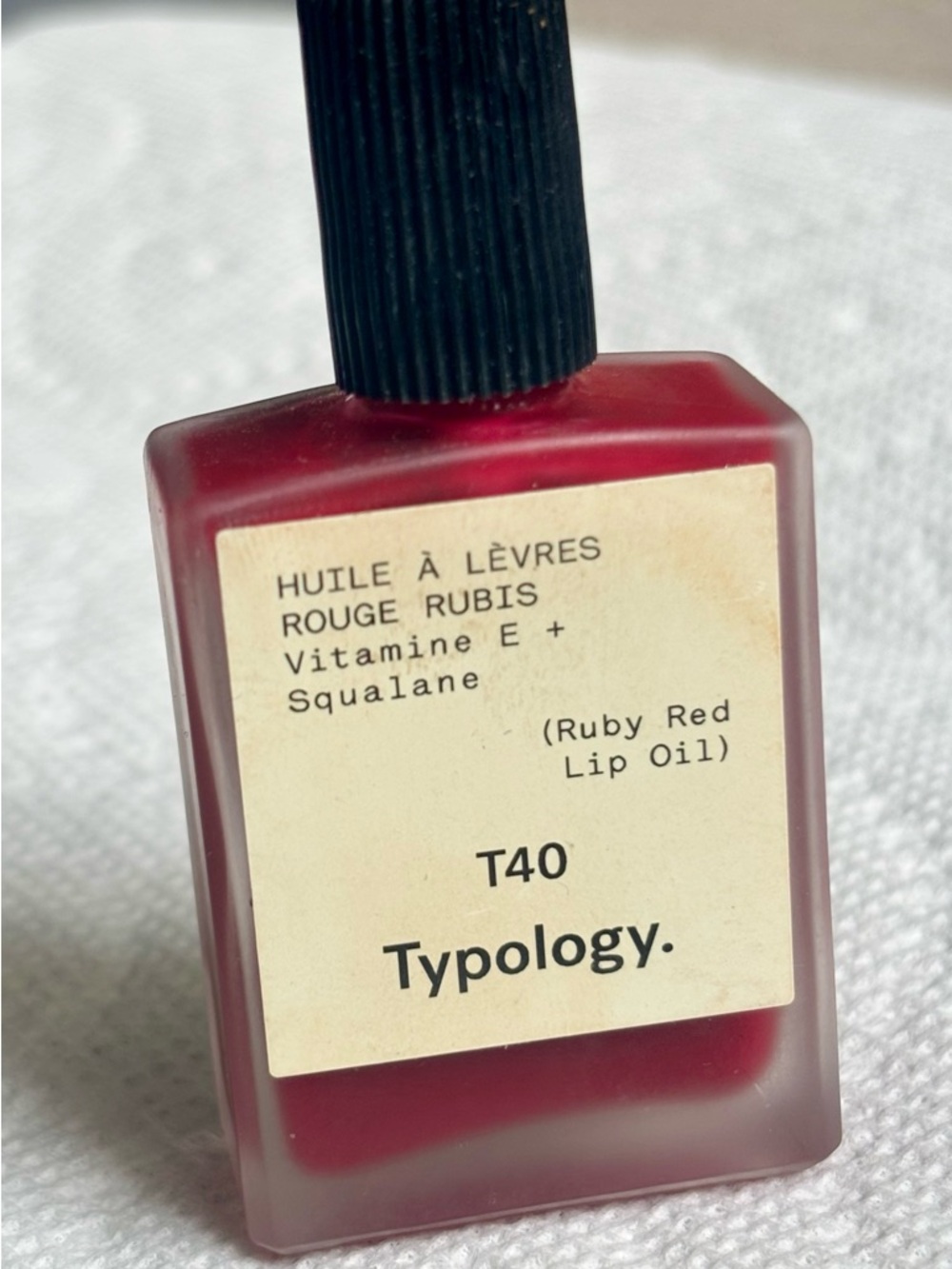Typology T40 Ruby Red Lip Oil New w/out Box